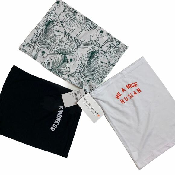 NWT Sub Urban Suburban Riot Gaiter Face Masks Buffs Set of 3 Nice Human Graphic - Picture 1 of 11